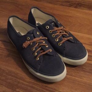 Sperry Navy Canvas Boat Shoes